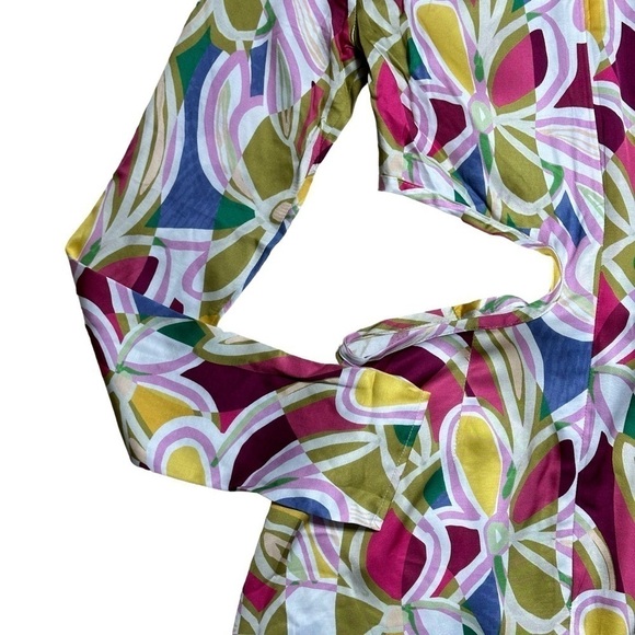 For Love & Lemons Colorful Thora Long Sleeve Mini Dress US XS - Picture 9 of 12